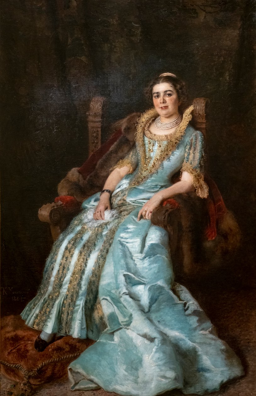 Portrett av Varvara Alekseevna Morozova av Konstantin E Makovskij