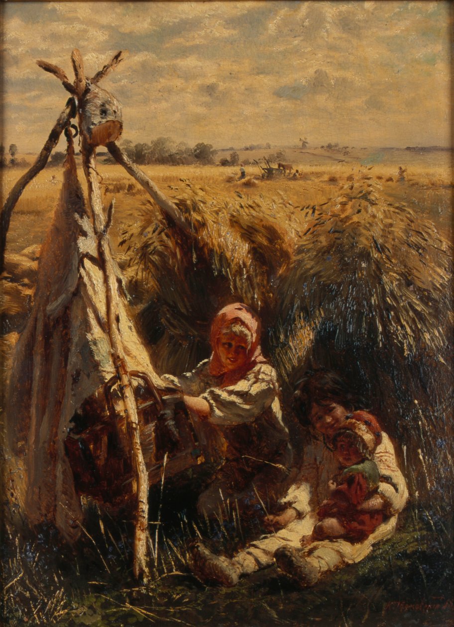 Barn på marken, 1870 av Konstantin Egorovich Makovsky