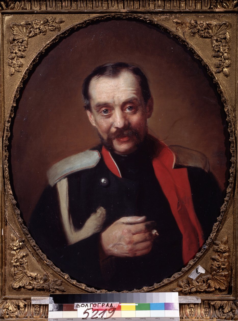 Portrett av komponisten Cesar Antonovich Cui (1835-1918) (Portrett av komponisten C. A. Cui). Medlem av Group of Five, hvis mål var å produsere typisk russisk musikk. Maleri av Konstantin Yegorovich Makovsky (Constantin Makovsky) (1839- av Konstantin Egorovich Makovsky