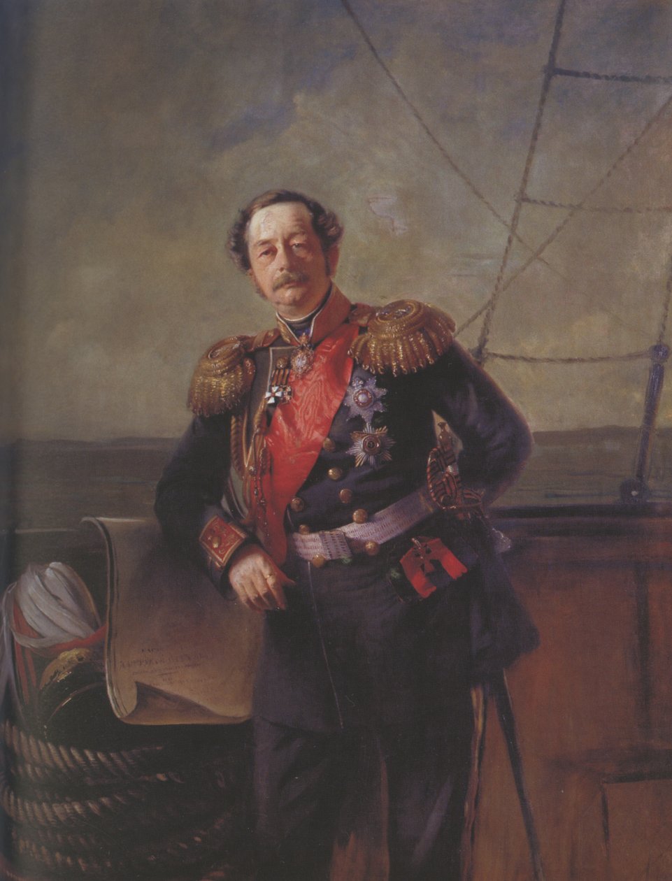 Portrett av grev Nikolay Nikolayevich Muravyov-Amursky 1809-1881, 1863 av Konstantin Egorovich Makovsky