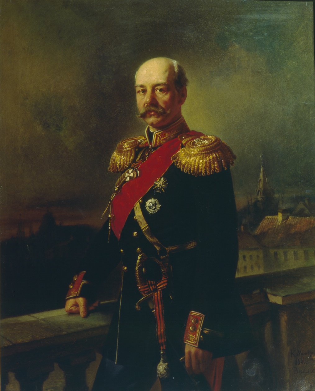 Portrett av general Konstantin Petrovich von Kaufman 1818-1882, 1866 av Konstantin Egorovich Makovsky