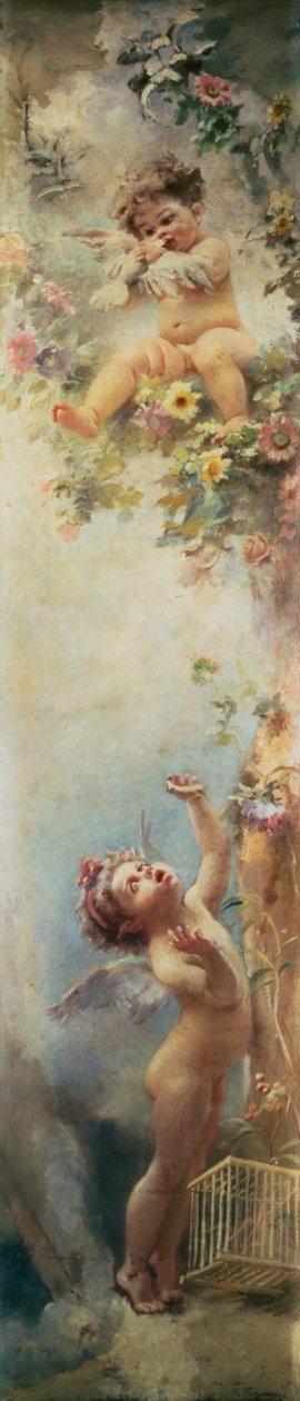 Putty Disporting (Oil on Canvas) av Konstantin Egorovich Makovsky