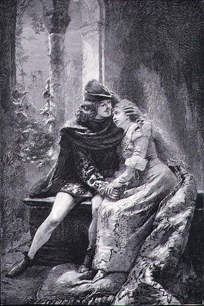 Romeo og Julie (gravering) av Konstantin Egorovich Makovsky
