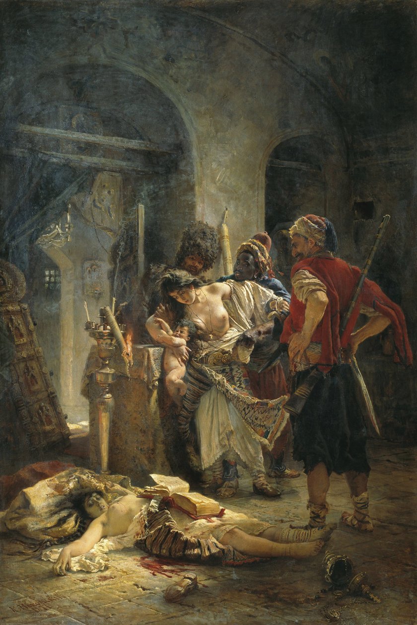 De bulgarske martyrinner, 1877 av Konstantin Egorovich Makovsky