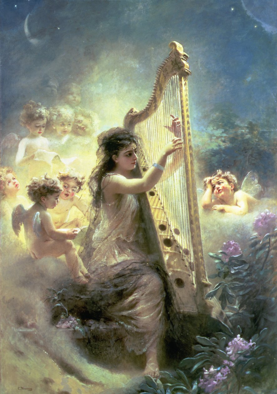 The Food of Love (olje på lerret) av Konstantin Egorovich Makovsky