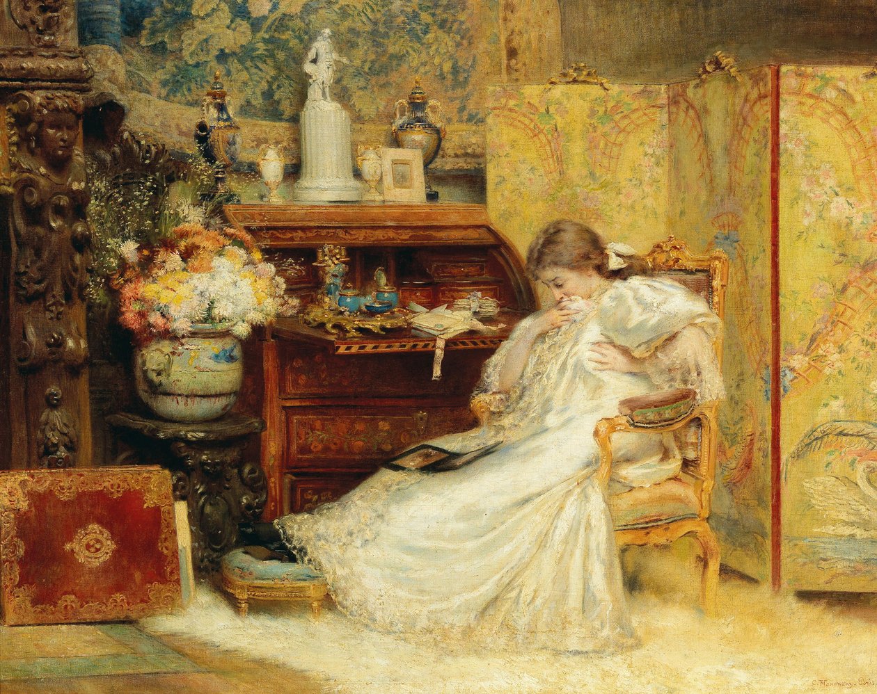 Den ømme skapningen. av Konstantin Egorovich Makovsky