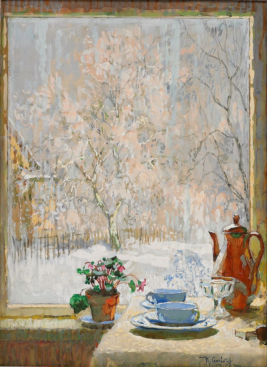 Gjennom vinduet om vinteren, 1945 av Konstantin Ivanovich Gorbatov