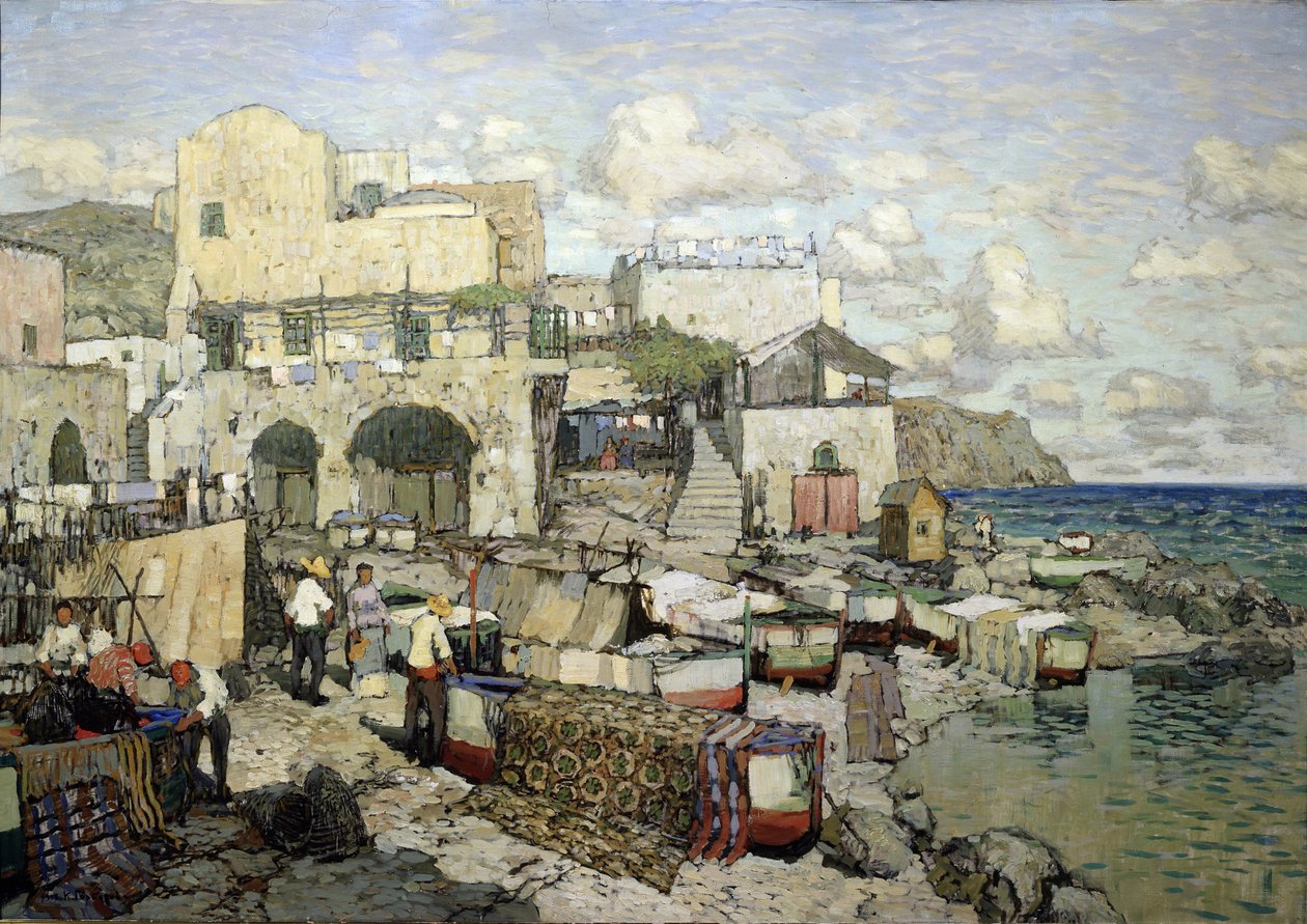 Utsikt over Capri-øya av Konstantin Ivanovich Gorbatov