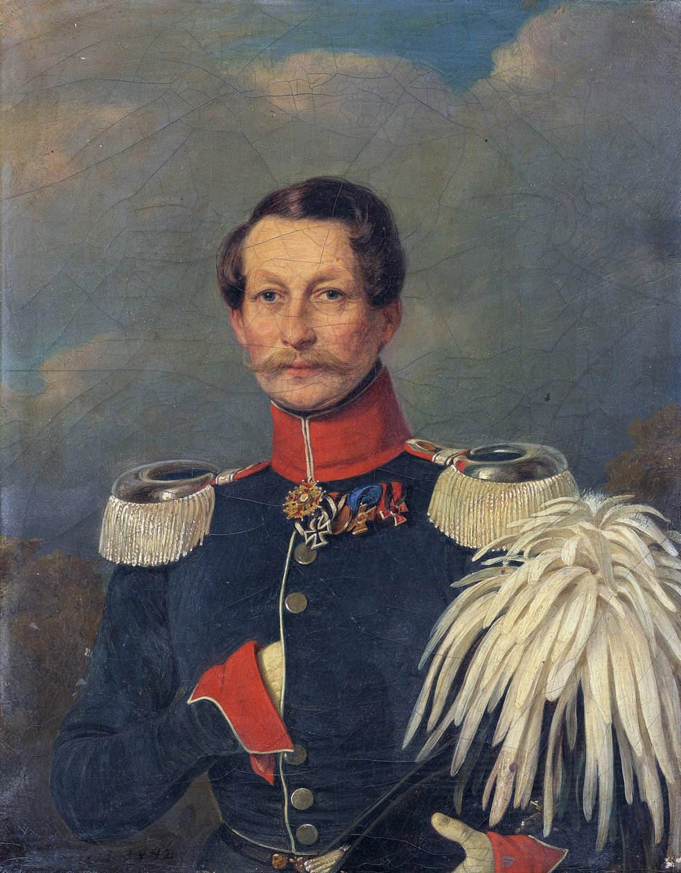 Adalbert de Prusse - Portrett av prins Adalbert av Preussen (1811-1873) - Konstantin Johann Franz Cretius (1814-1901). Olje på lerret av Konstantin Johann Franz Cretius