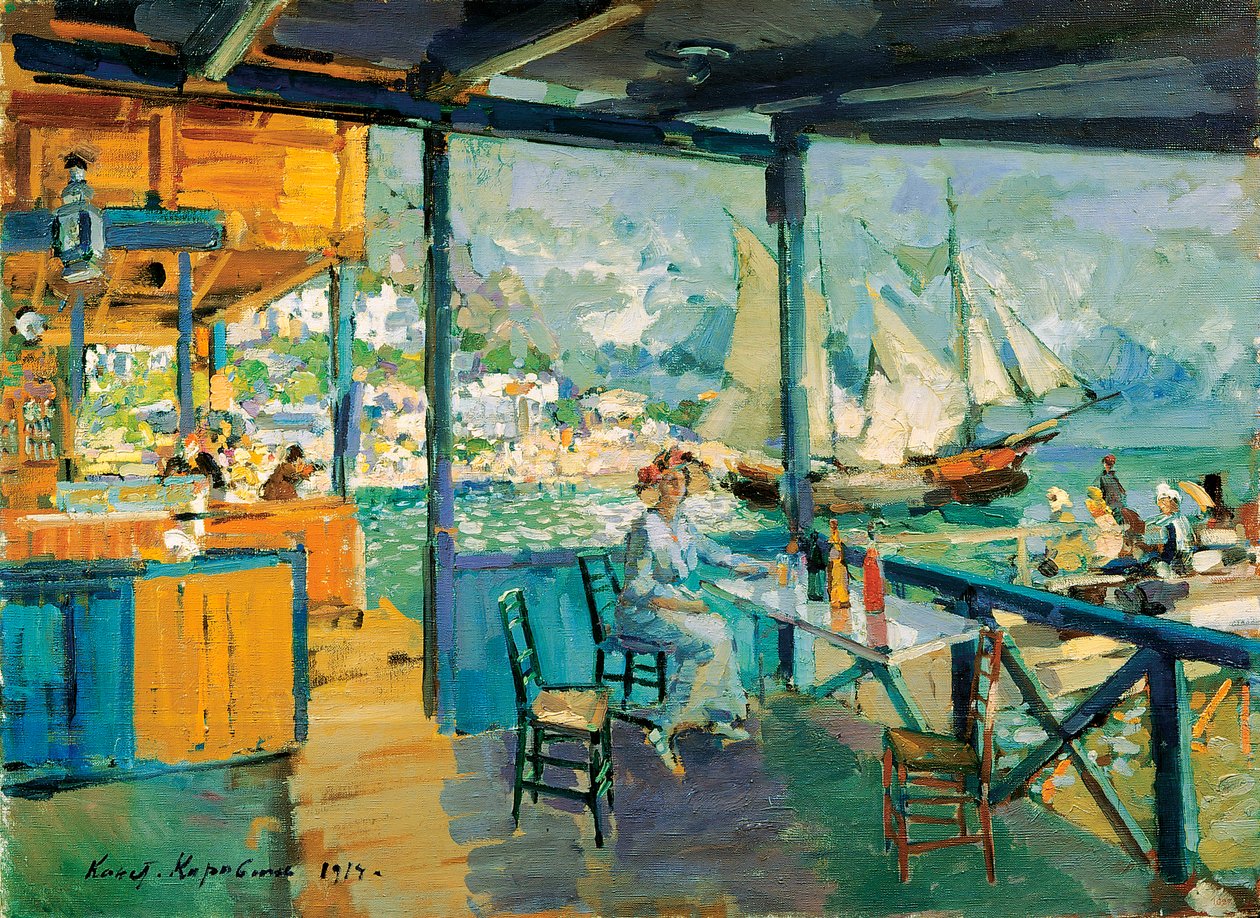 Pier ved Gurzuf, 1914. av Konstantin Alekseevich Korovin