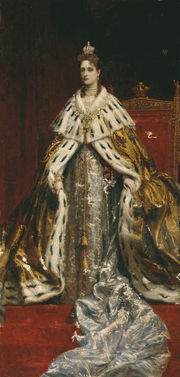 Portrett av Alexandra Feodorovna (Alix av Hessen) (1872–1918) av Konstantin Makovsky
