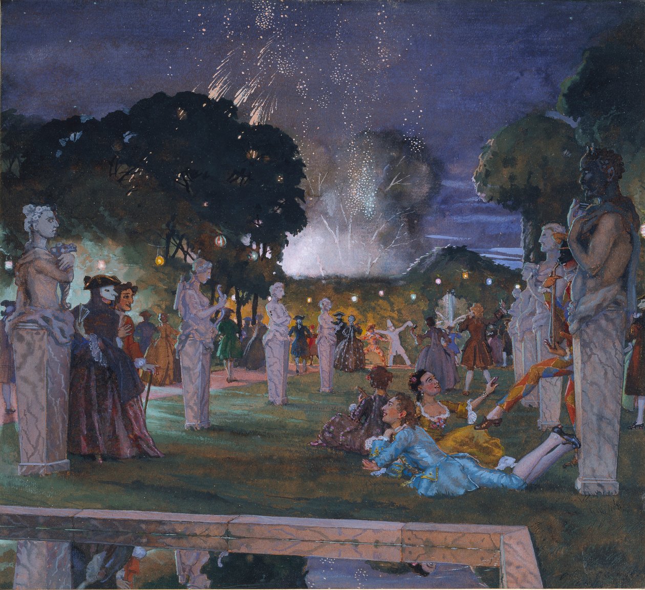 Festivaler rundt Venezia, 1930 av Konstantin Somov
