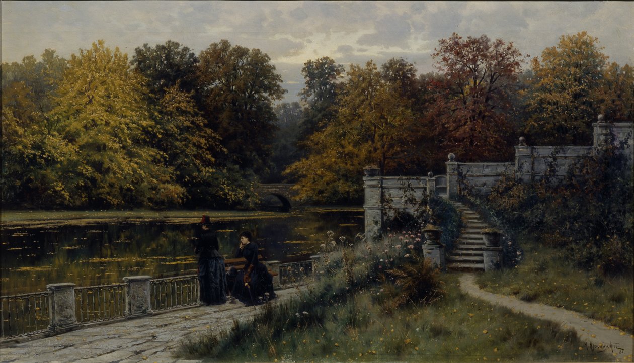 Lazienki-parken, 1886 av Konstantin Yakovlevich Kryzhitsky