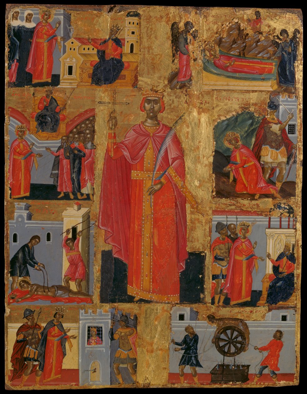 St. Catherine og scener fra hennes liv av Konstantinos Tzanes