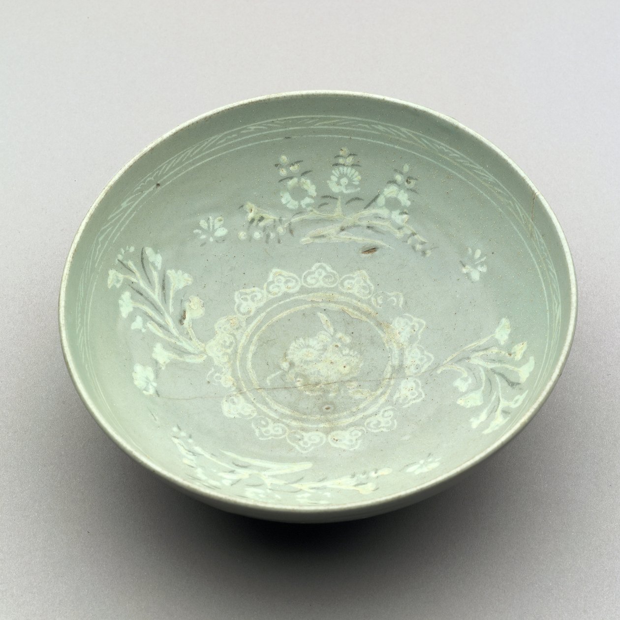 Skål med celadonglasur, 1250-1350 (keramikk) av Korean School