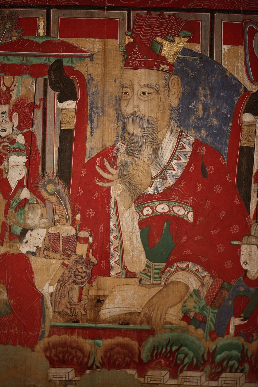 Byeonseong, den sjette kongen av helvete (detalj), 1798 av Korean School