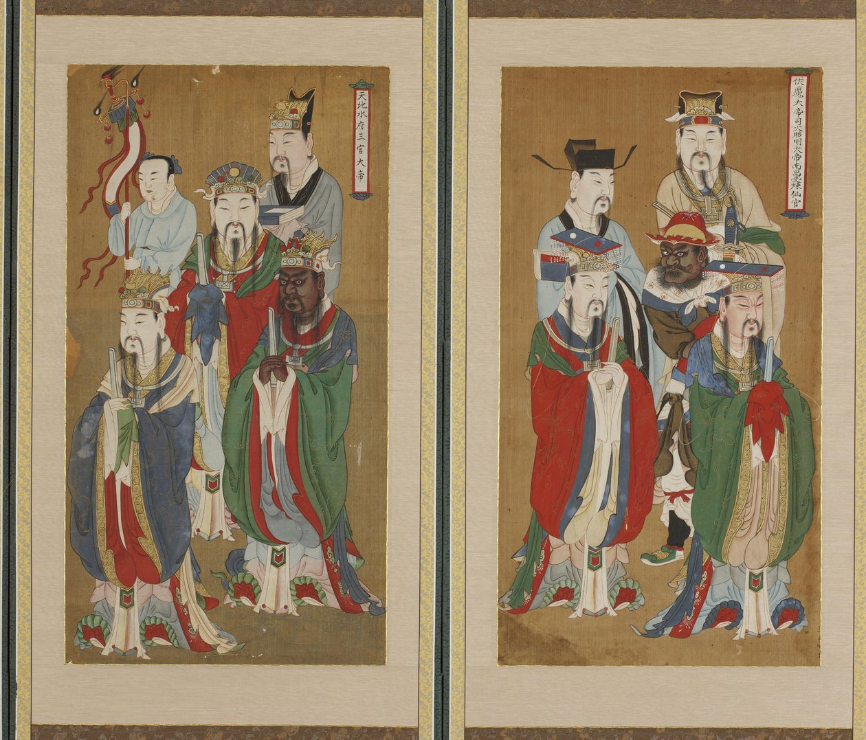 Prosessscene, Choson-dynastiet (farge på papir og silke) av Korean School