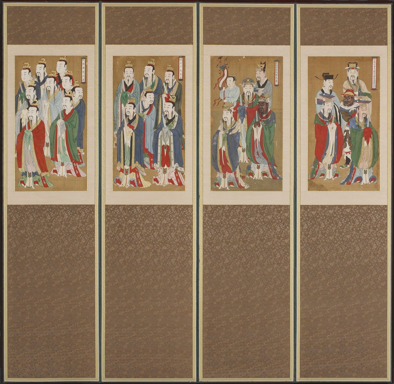 Prosessscene, Choson-dynastiet (farge på papir og silke) av Korean School