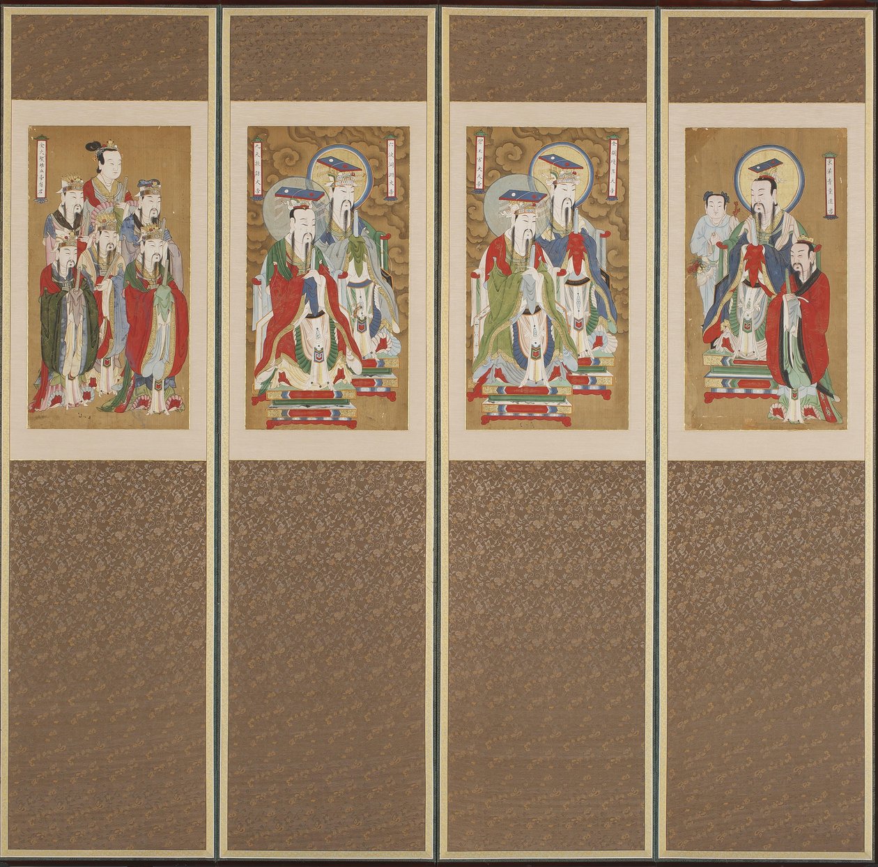 Prosessscene, Choson-dynastiet (farge på papir og silke) av Korean School