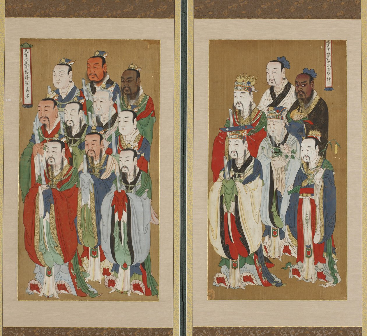 Prosessscene, Choson-dynastiet (farge på papir og silke) av Korean School