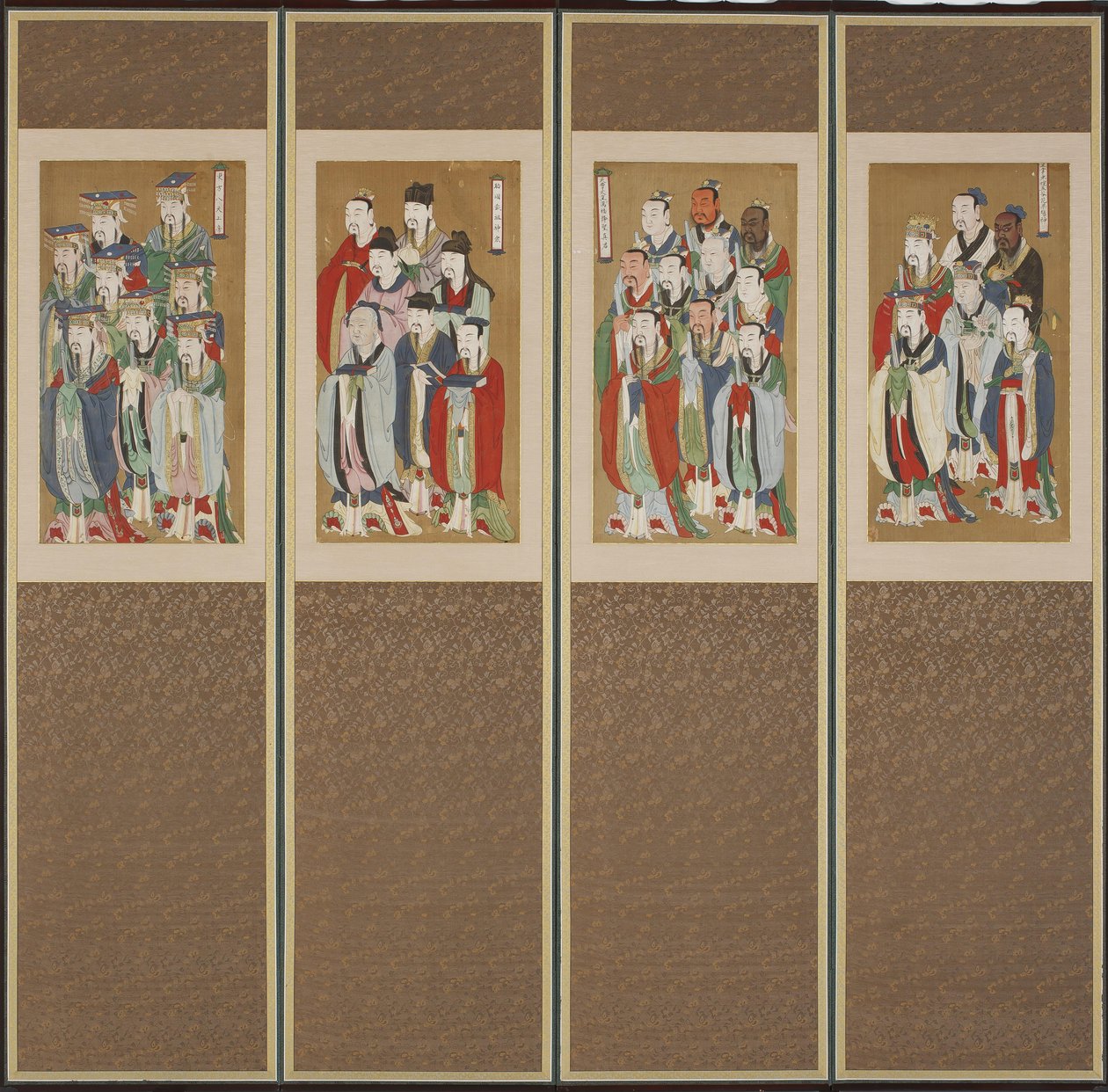 Prosessscene, Choson-dynastiet (farge på papir og silke) av Korean School