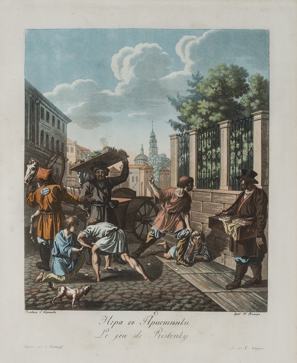 Pristenok-spillet, ca 1812 av Korneev