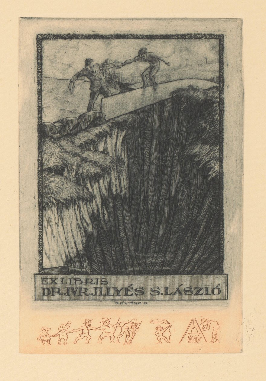 Ex libris er Illyés Sándor László Ex libris dr. IV Illyés S. Lászlo (tittel på objekt) av Kornél Révész