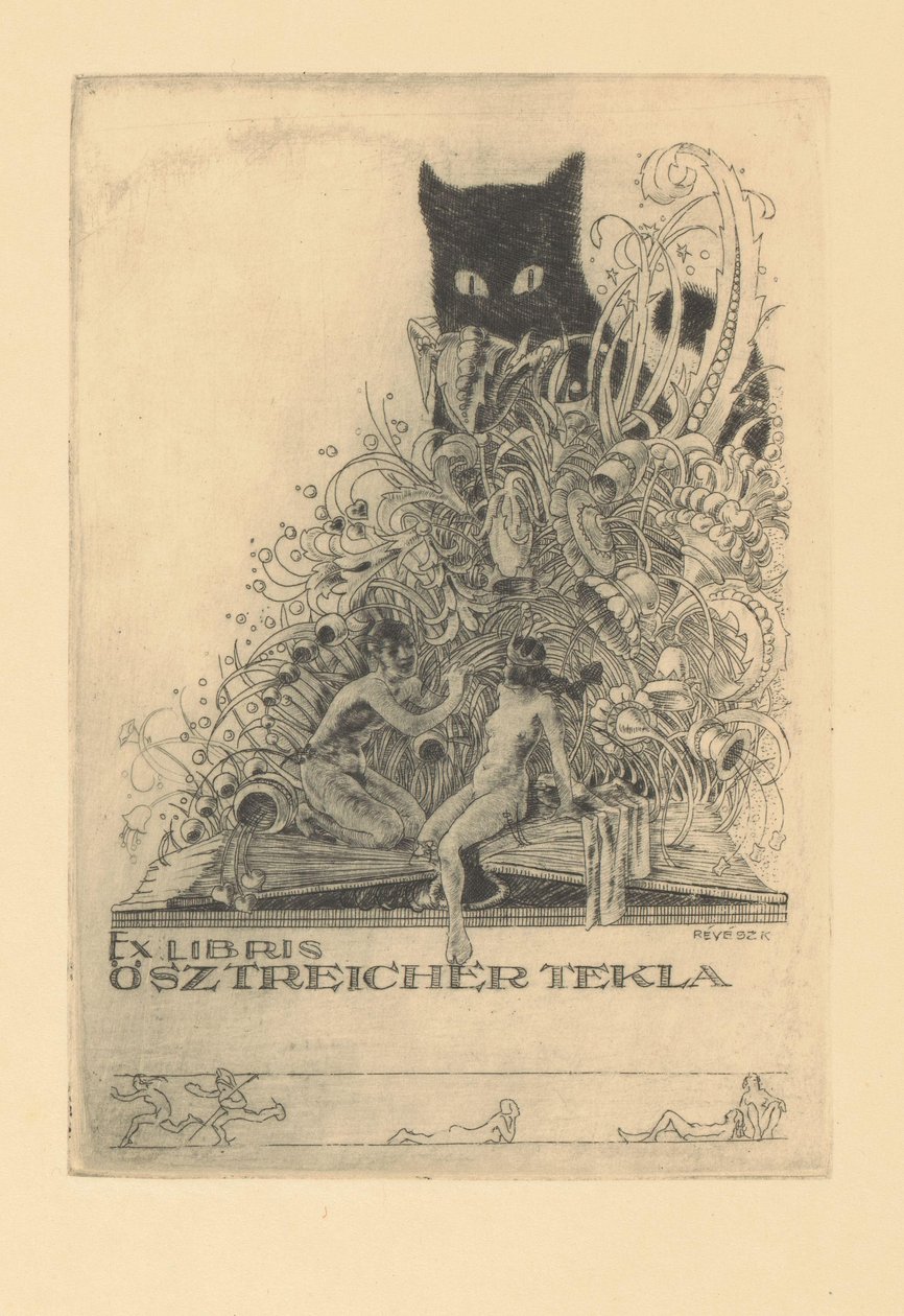 Ex libris er av Tekla Östreicher av Kornél Révész