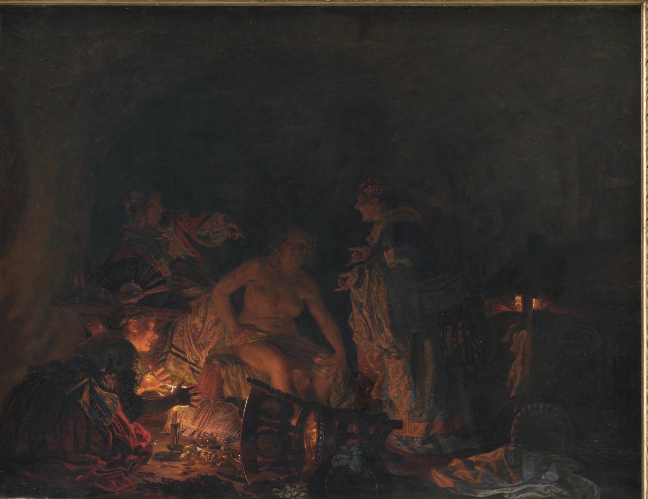 Leonora Christina undersøkes i fengsel av Kristian Zahrtmann