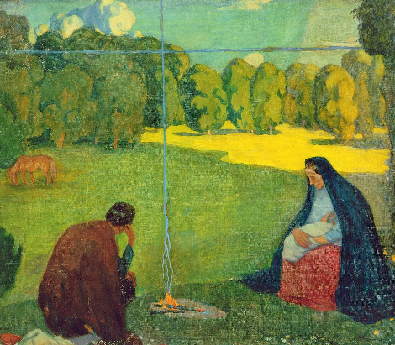 Hvil under reisen, ca. 1905 av Kristjan Raud