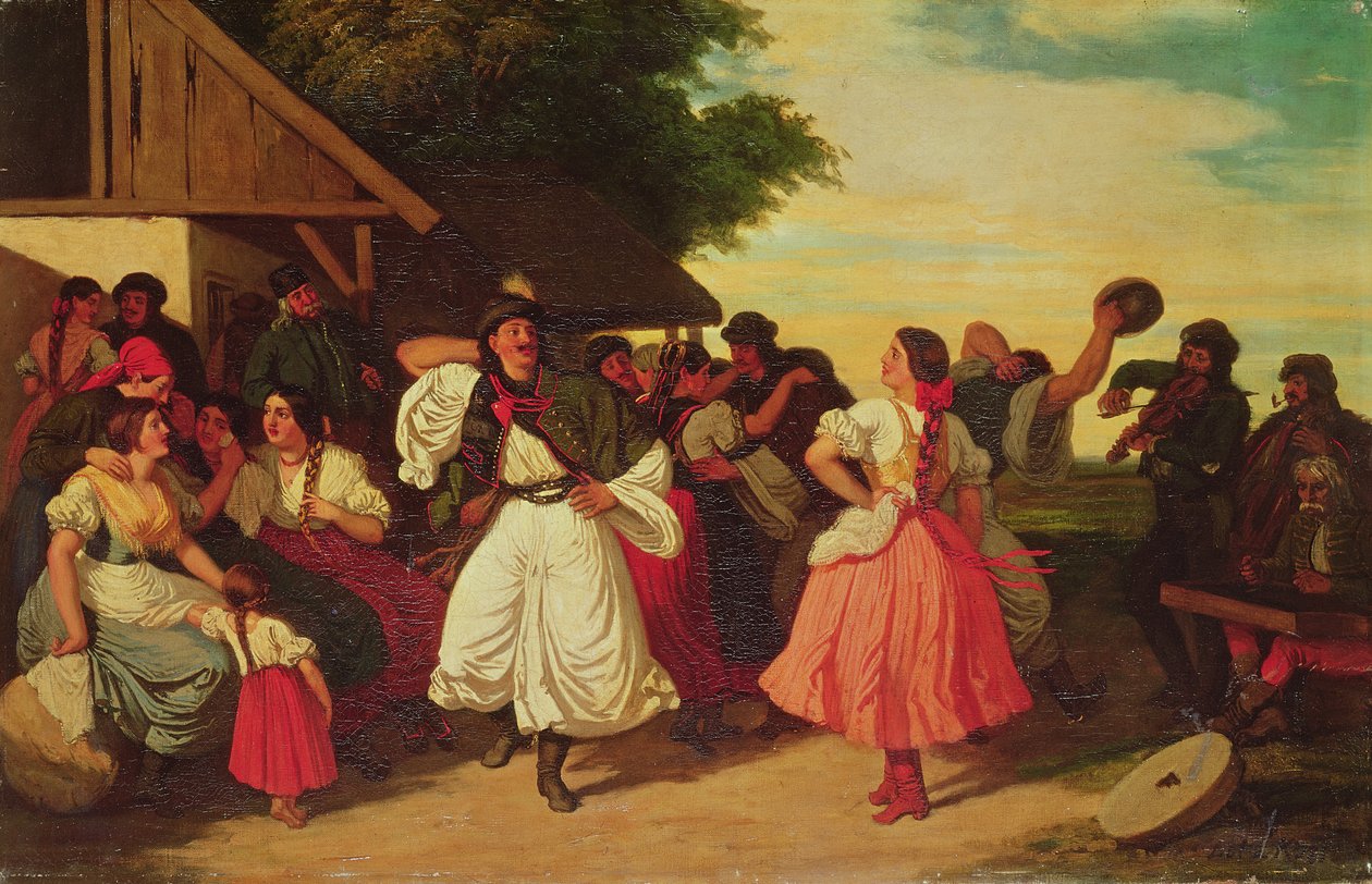 En landsby bryllupsfest av Károly Lotz