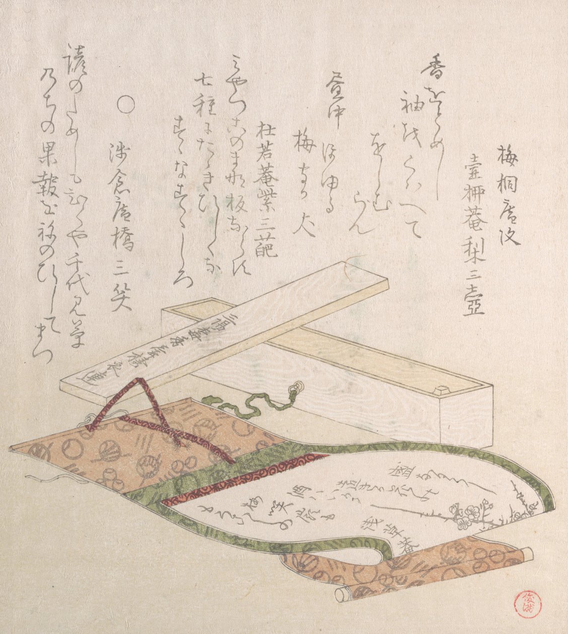 Kakemono and Its Box, 1700-1800-tallet. av Kubo Shunman