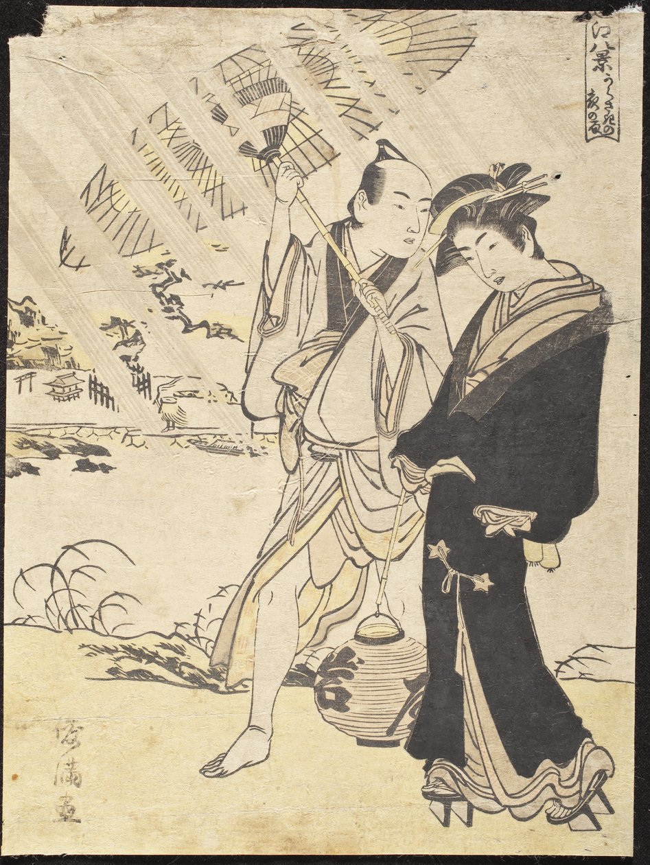 Nattregn ved Karasaki-furuen av Kubo Shunman