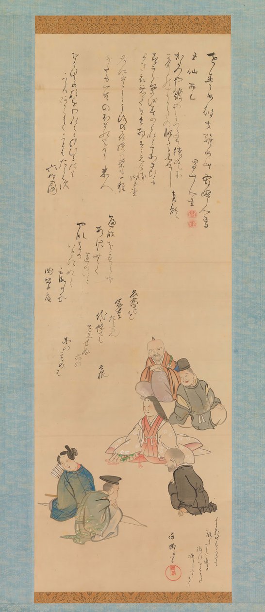 De seks poetiske udødelige, ca. 1810. av Kubo Shunman