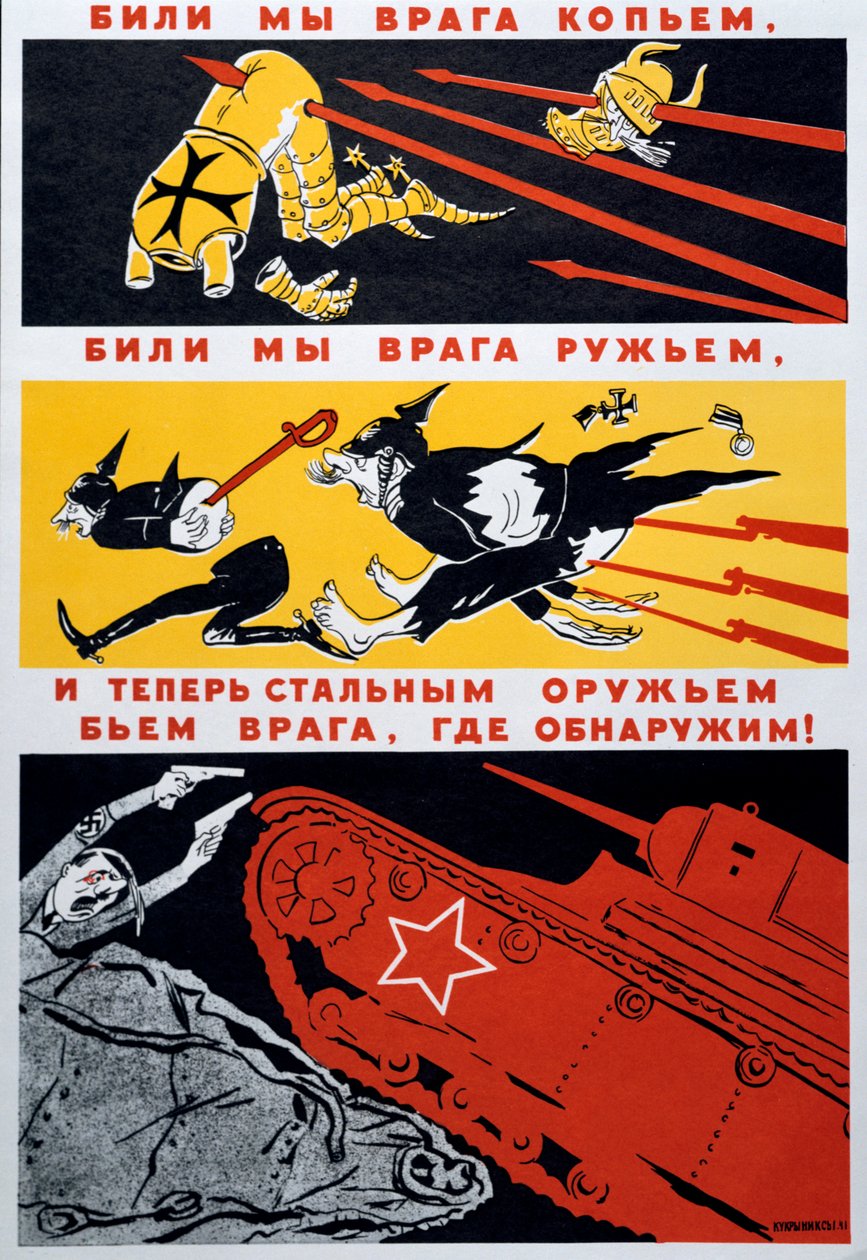 "Med et spyd er vår fiende ferdig.." 1941 av Kukryniksy