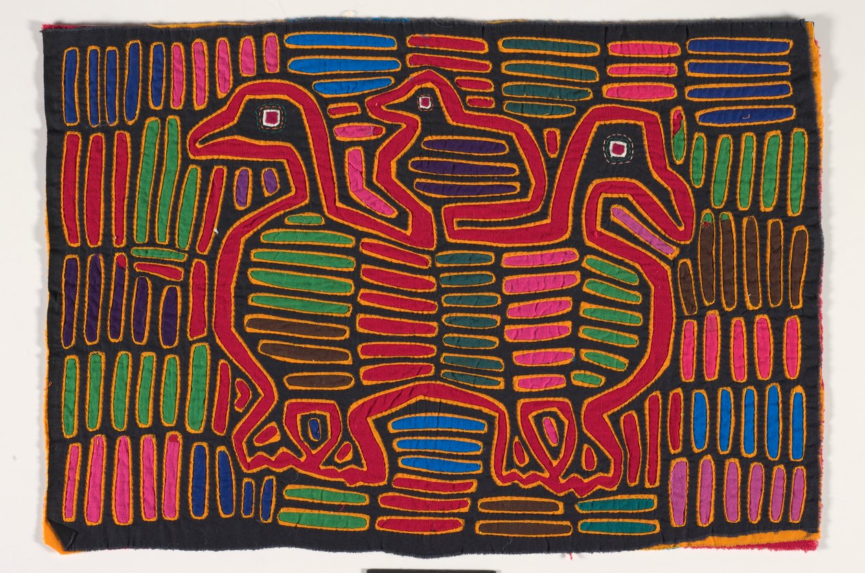 Skjortepanel (mola) (påført bomull) av Kuna Indian Culture