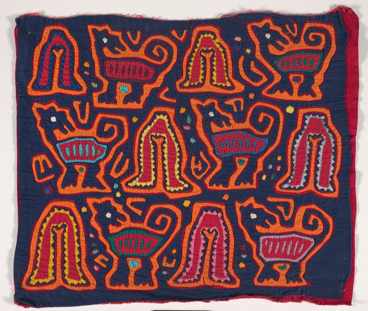 Skjortepanel (mola) (påført bomull) av Kuna Indian Culture