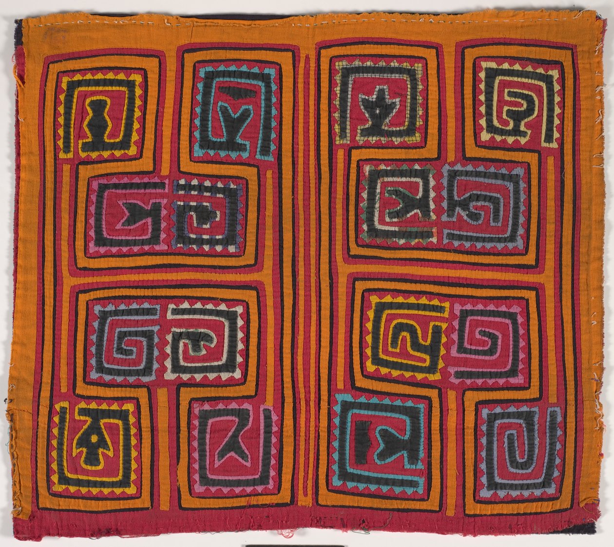 Skjortepanel (mola) (påført bomull) av Kuna Indian Culture