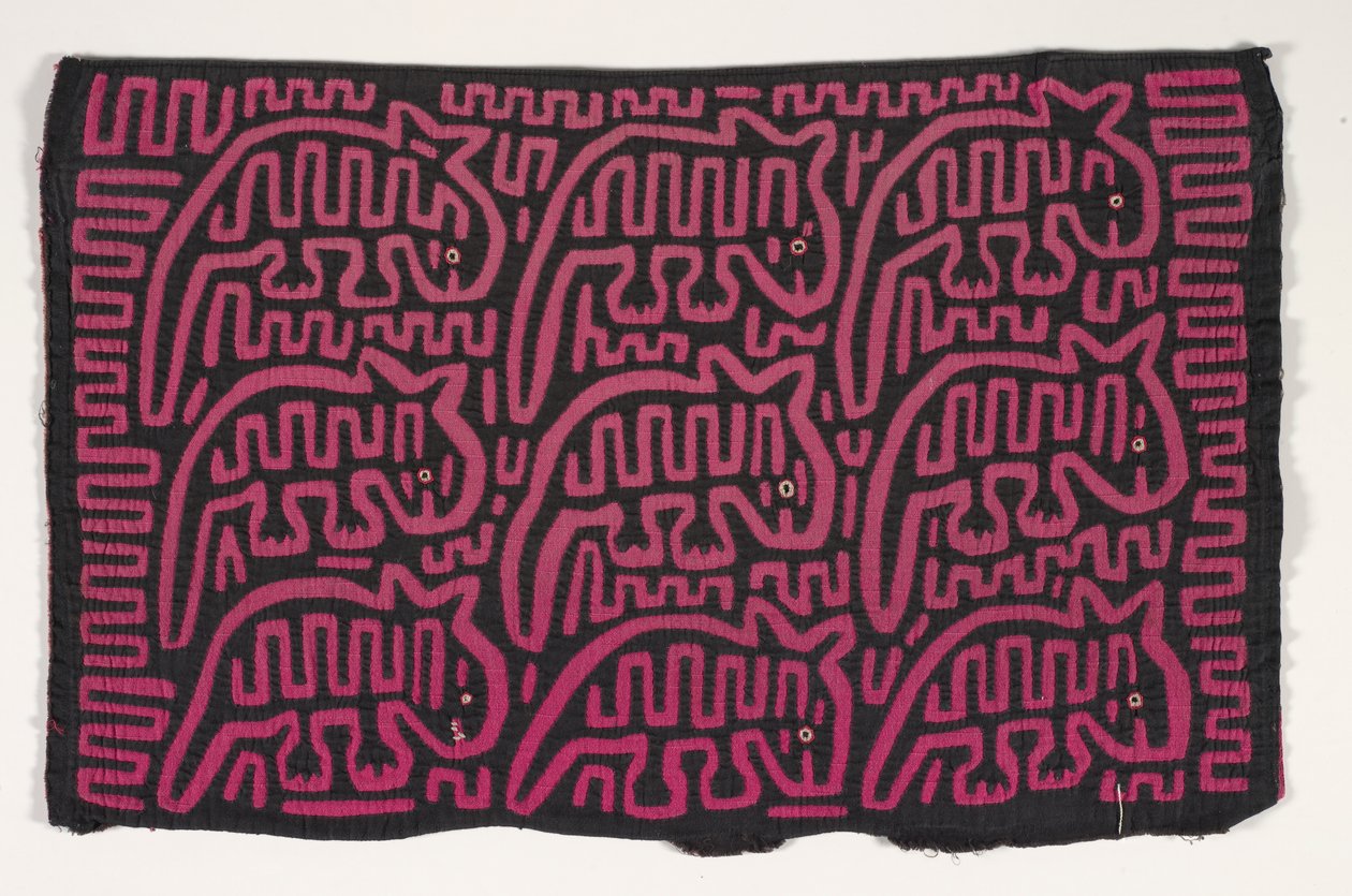 Skjortepanel (mola) (påført bomull) av Kuna Indian Culture