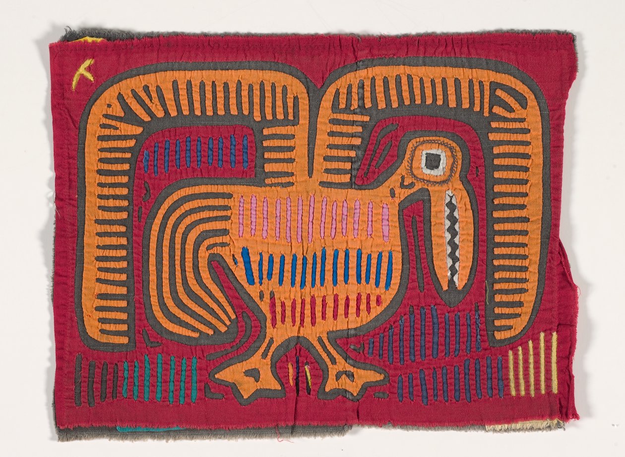 Skjortepanel (mola) (påført bomull) av Kuna Indian Culture