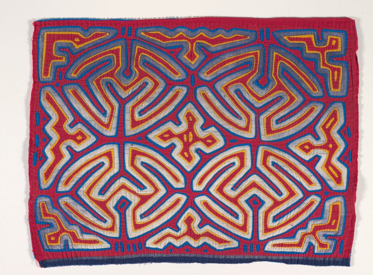 Skjortepanel (mola) (påført bomull) av Kuna Indian Culture