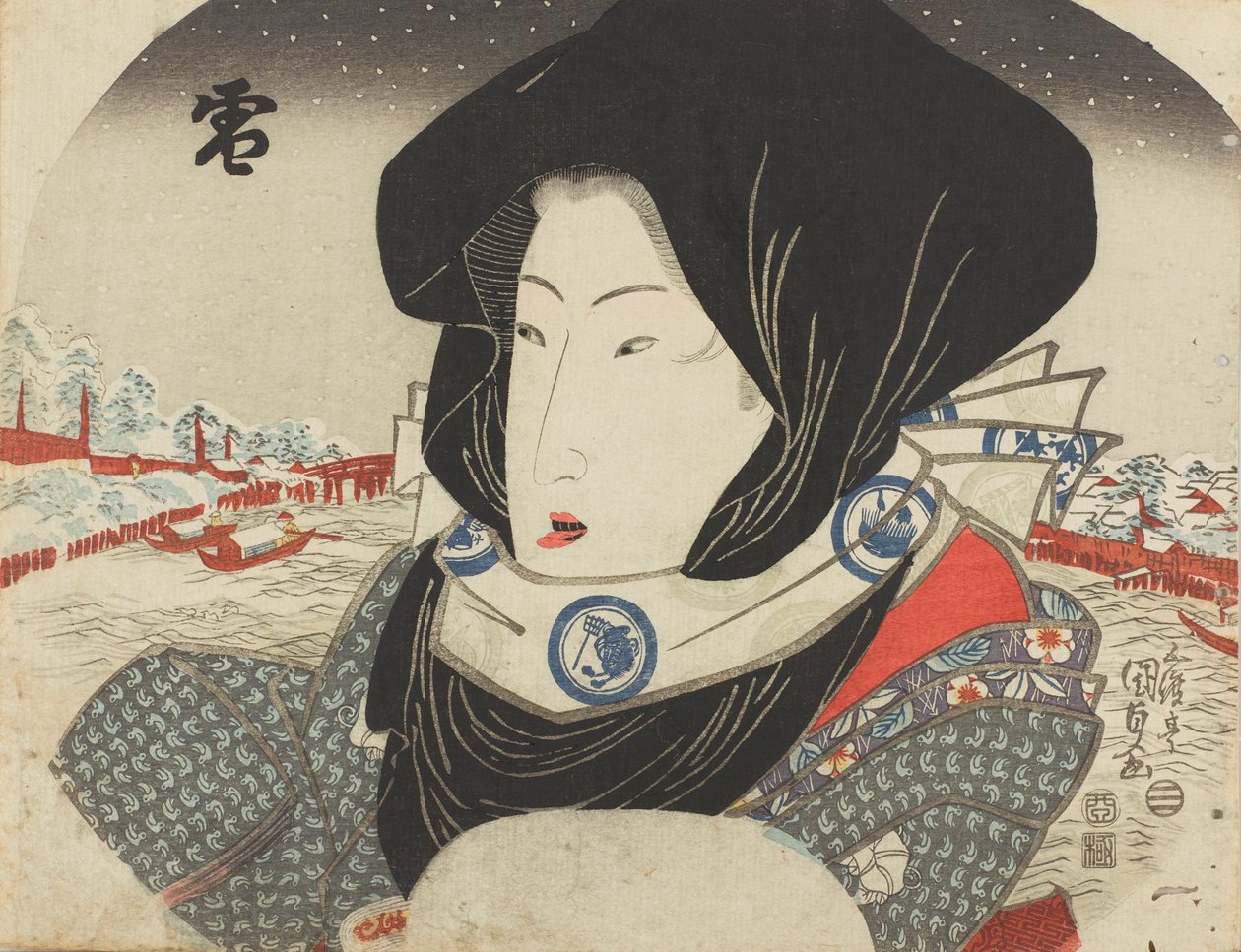 Snow, fra serien Snow, Moon and Flowers. av Kunisada