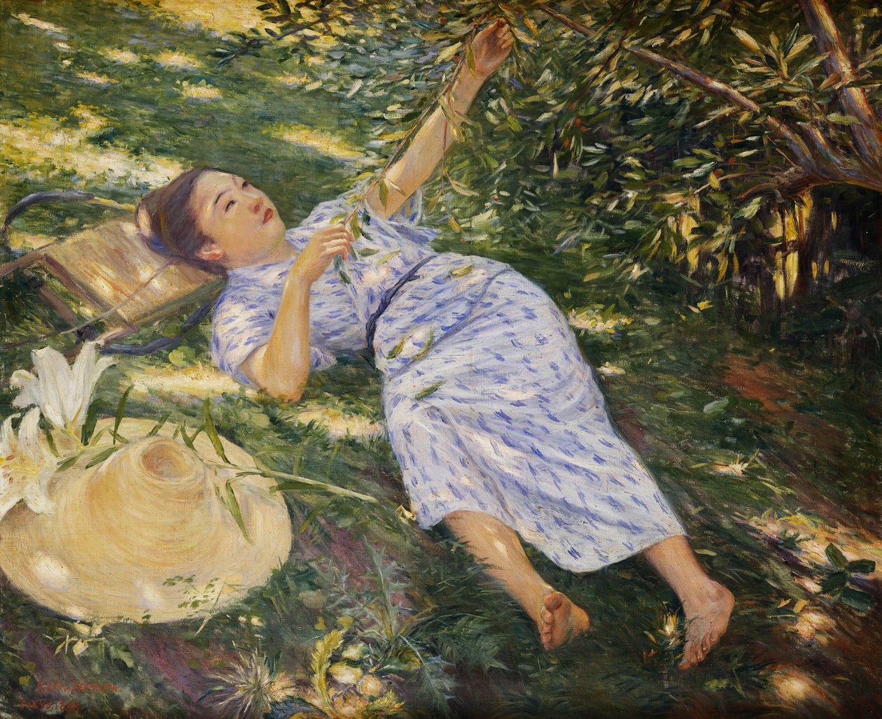 Under trærne, 1898 av Kuroda Seiki