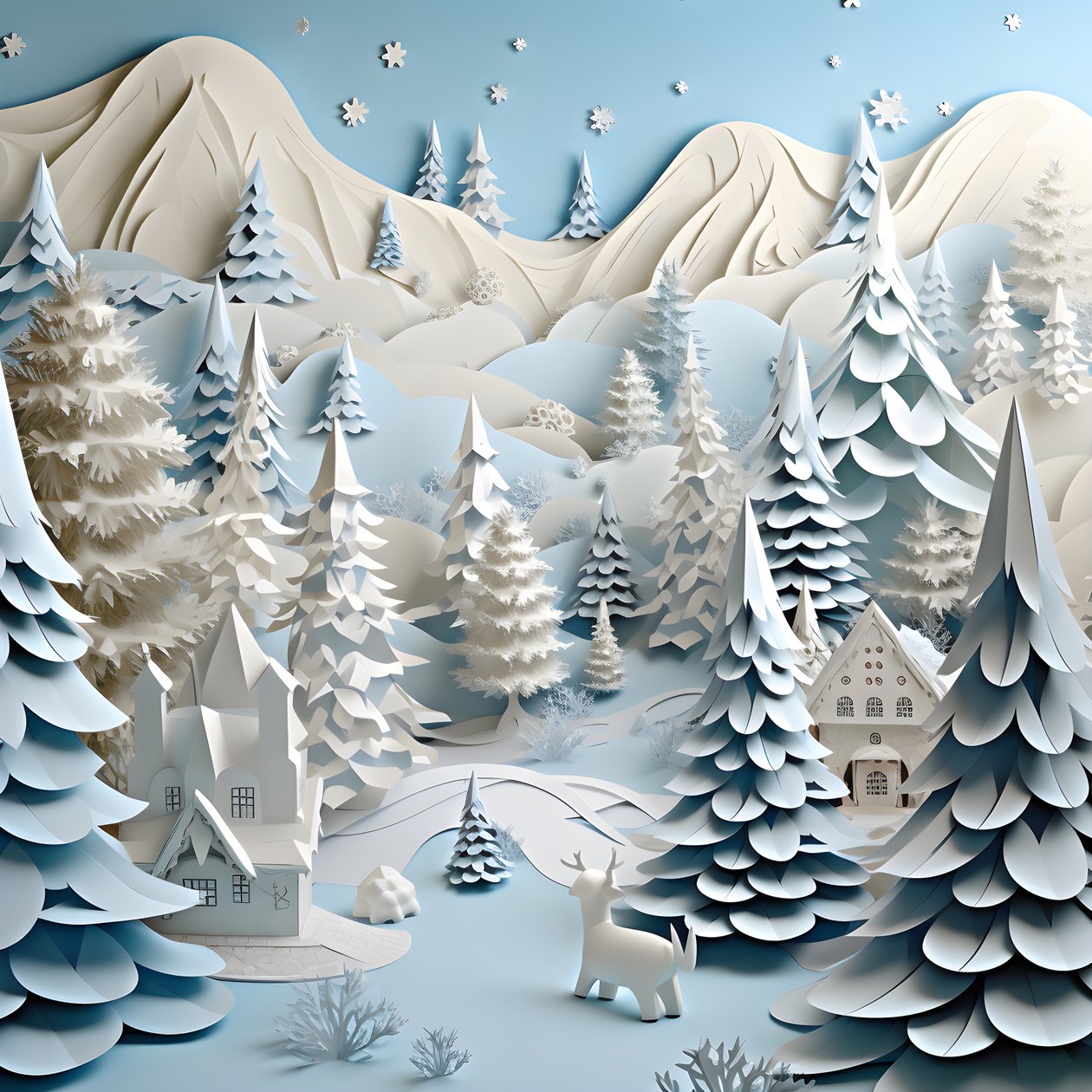 3d Snowy Christmas 3 av Kurt Heppke