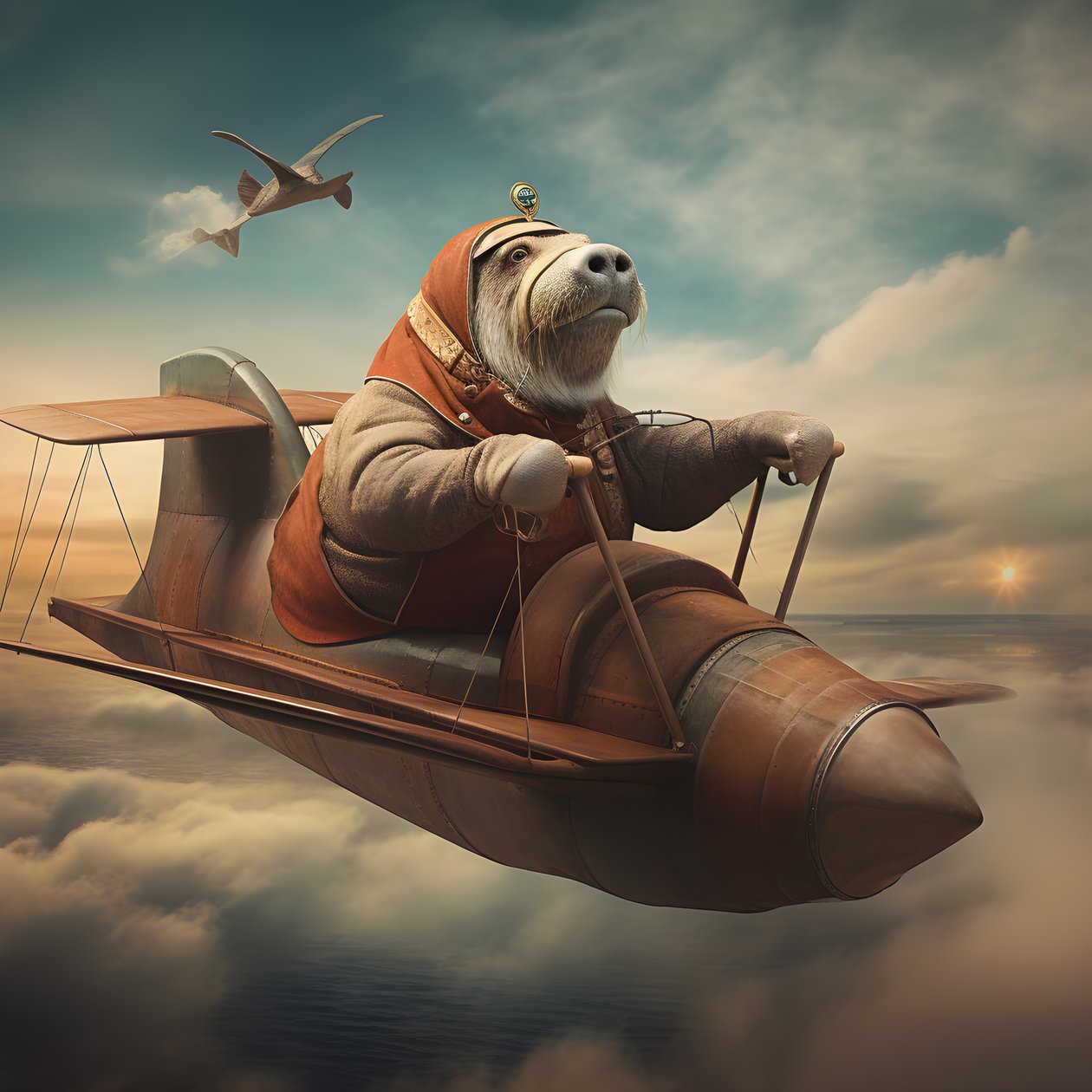 En hvalross flyr et fly 1 av Kurt Heppke