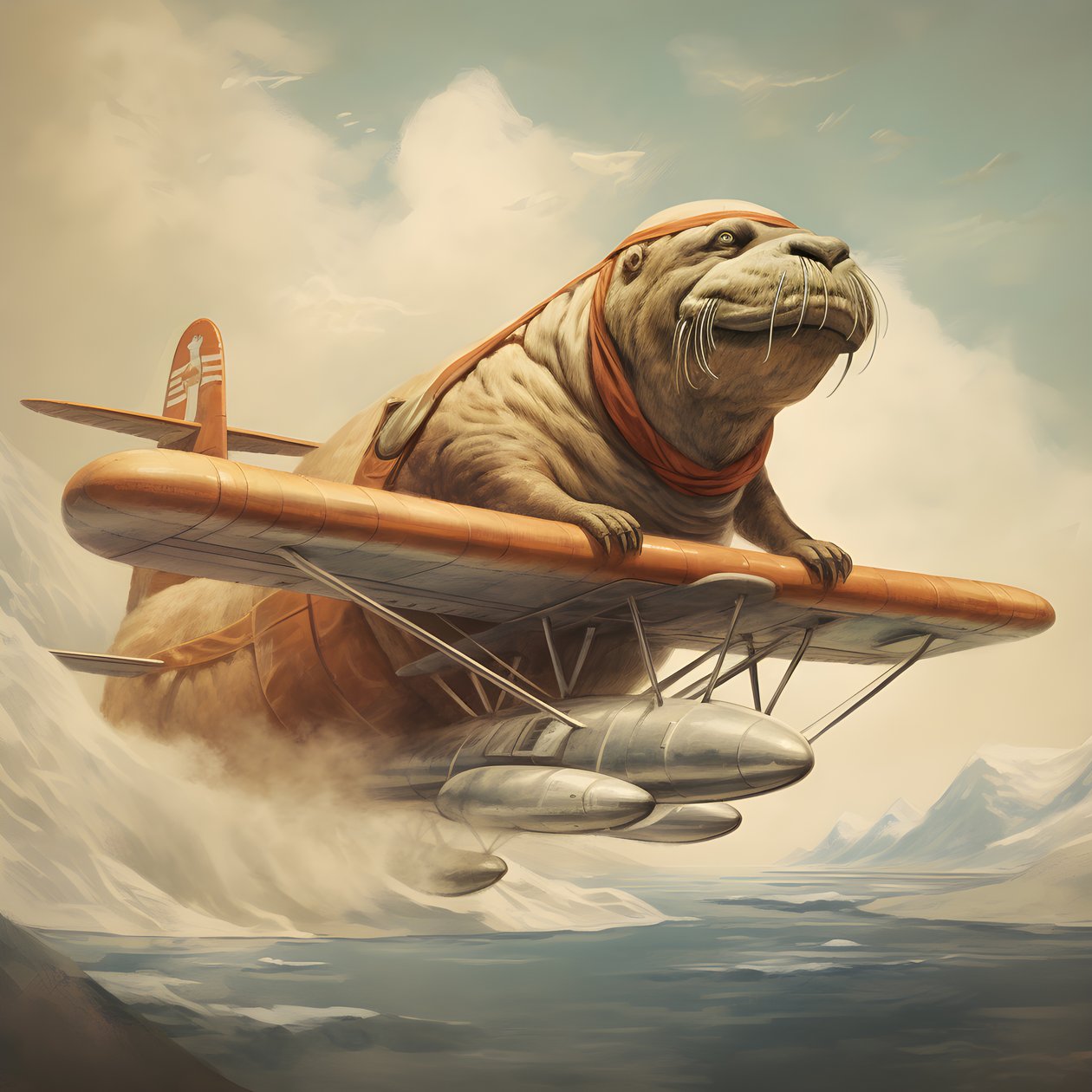 En hvalross flyr et fly 3 av Kurt Heppke
