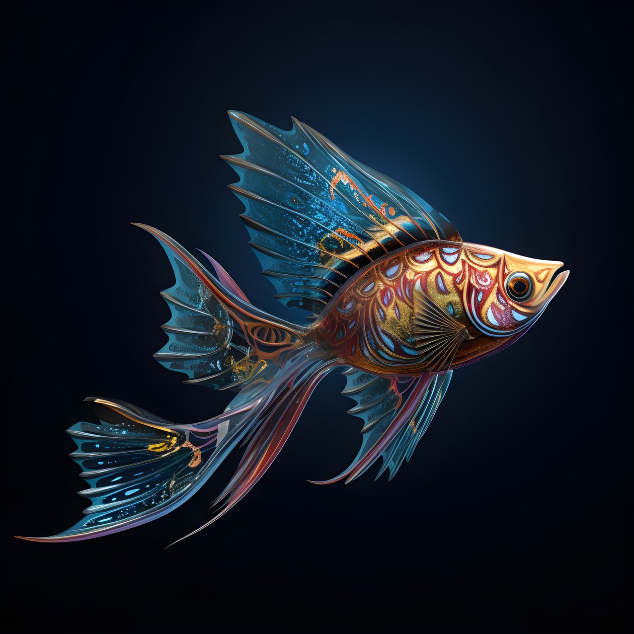 En flygende fisk 1 av Kurt Heppke