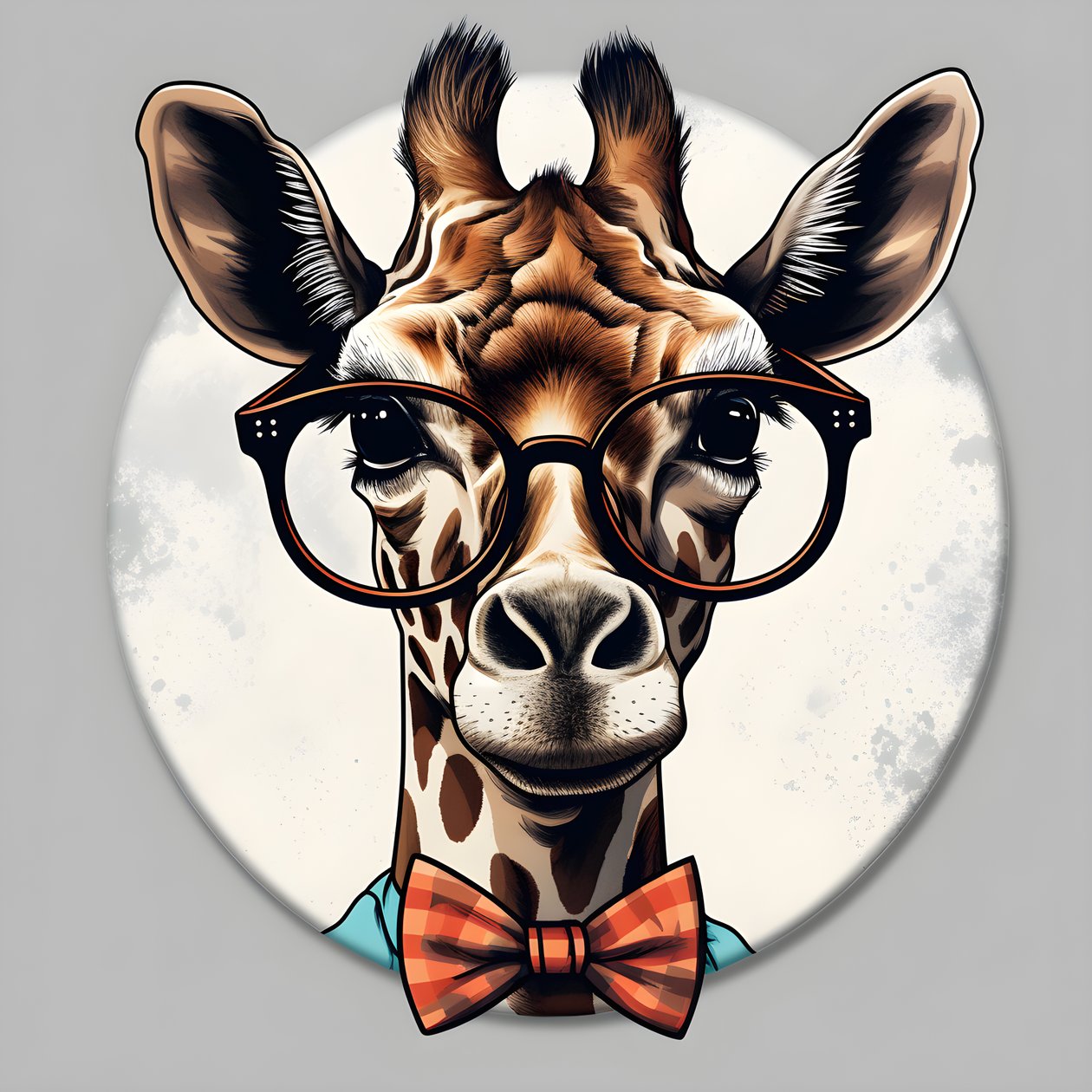 Giraffe med briller 1 av Kurt Heppke