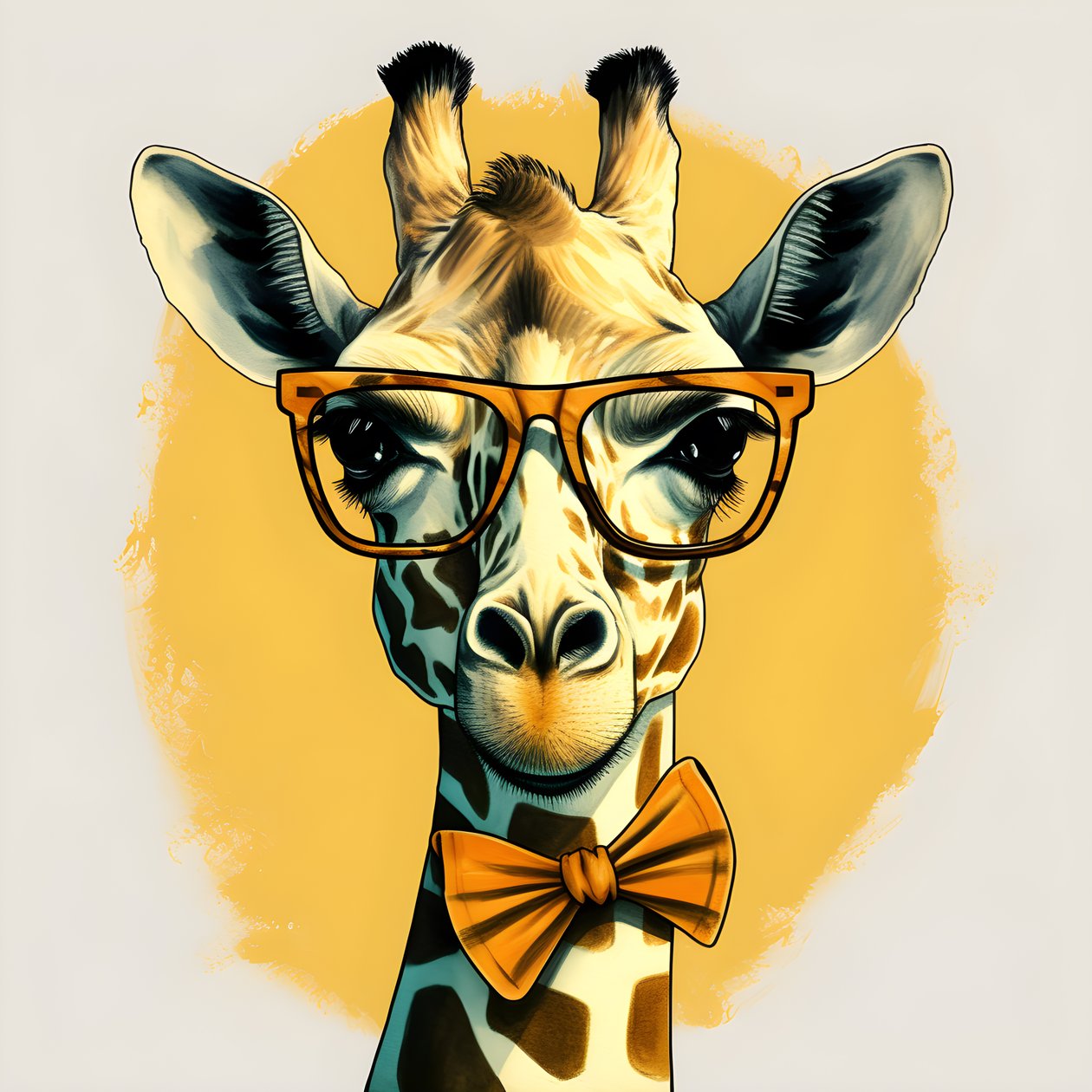 Giraffe med briller 2 av Kurt Heppke
