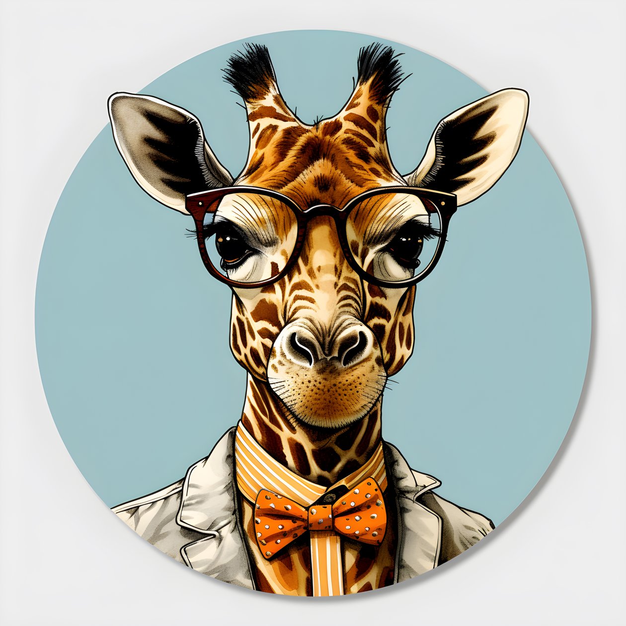 Giraffe med briller 3 av Kurt Heppke